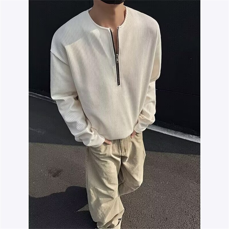 秋款男卫衣V领灯芯绒拉链夹克休闲外套WY006P40,男装夹克,星座1013-1