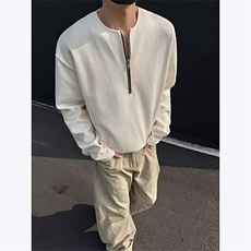 秋款男卫衣V领灯芯绒拉链夹克休闲外套WY006P40，男装夹克，星座1013-1