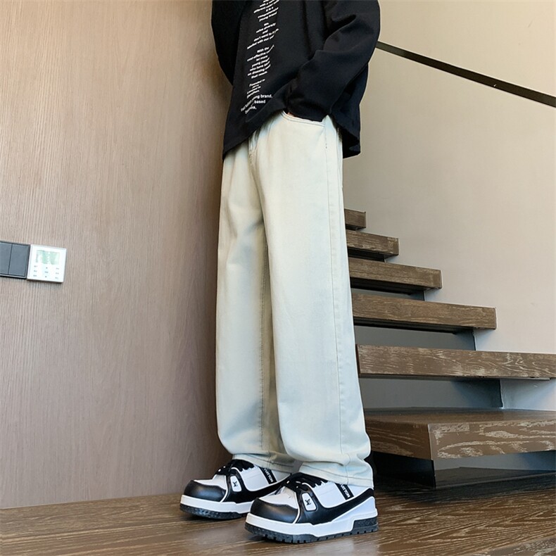 酒店低角度高弹力修身微喇水洗牛仔长裤男基础G37-TP40,男装休闲裤,星座910