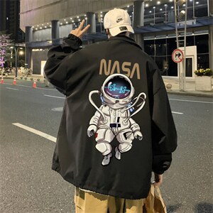 ！22秋季新款宽松大码港风宇航员夹克外套JK1608-P50控68图片