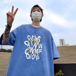 量大优 可供抖音视频 支持得物品质配合二开 美式水洗短袖t恤SX70图片