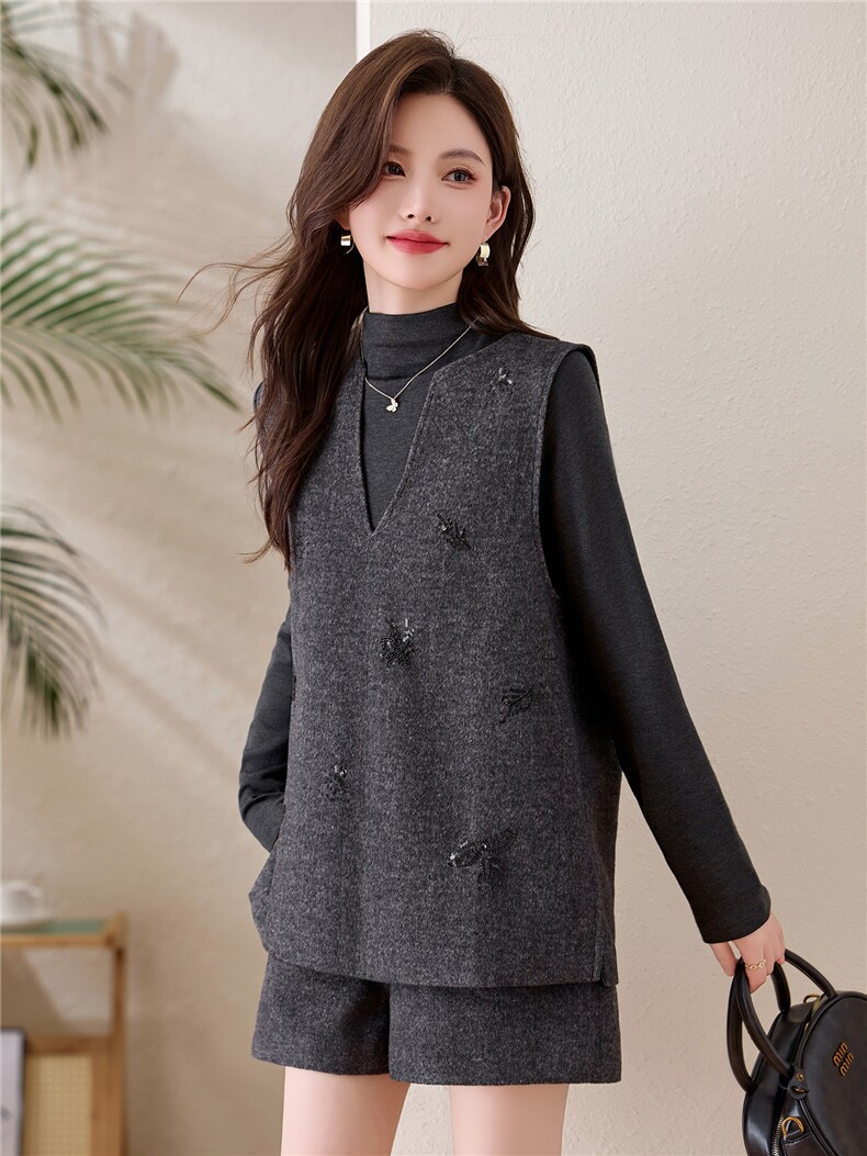 2026春季新品简约时尚休闲女装三件套,女装套装/套裙,美沁