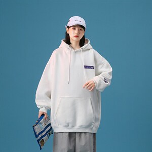 @中性风强推荐连帽卫衣字母印花情侣WY801P48控68图片