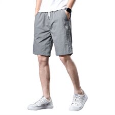 冰丝休闲短裤男士ins宽松夏季超薄款五分裤百搭外穿中裤Z106-P30，男装休闲裤，星座509