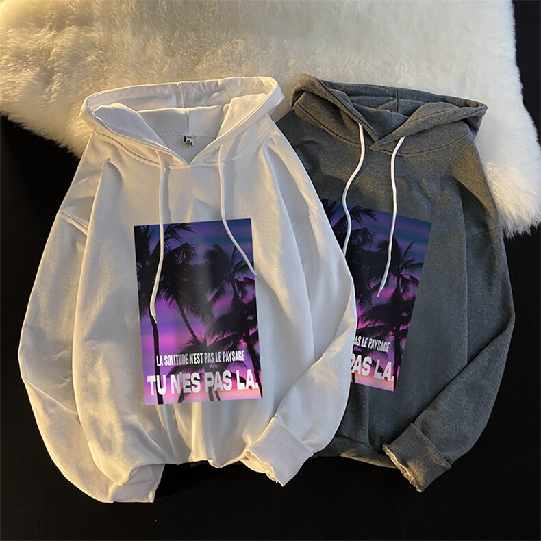 WY2195-P35加绒款-P40纯棉连帽卫衣男大码运动帽衫宽松薄外套男,男装卫衣,电商A040