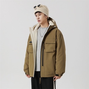 特大码冬潮流胖子连帽保暖加肥加大工装90羽绒服 A436-2361-P235图片