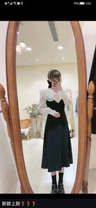 拼接韩板连衣裙图片