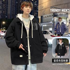 秋季新款潮牌连帽休闲假两件夹克外套男女 A436-1039-P80128图片