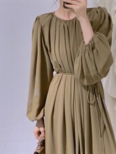 系带连衣裙，女装连衣裙，驿谷