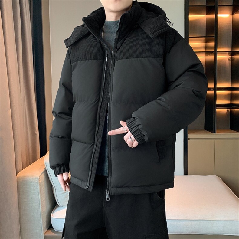 棉服撞色拼接灯芯绒外套男生冬季棉衣情侣装棉袄子M810-P85,男装棉衣,星座308B-2