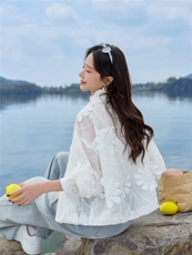 夏季新款女立体花朵防晒衣外套，女装防晒衣，可可小西
