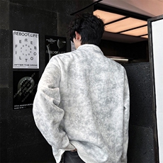 现货新款设计星星铆钉拉链立领休闲春款卫衣高街立领卫衣特P49，男装卫衣，电商B319