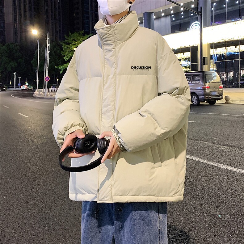 港风夜景时尚字母印花面包服白鸭绒羽绒服A247-YR193P195控258,男装羽绒服,电商A247