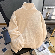 摇粒绒立领外套男冬加绒加厚宽松羊羔绒毛棉服保暖棉衣MA525P65，男装棉衣，星座1013-1