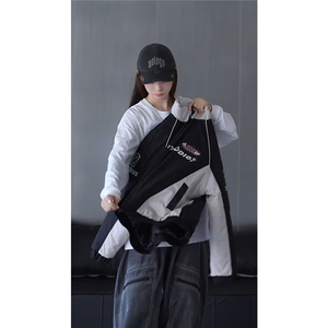 抖音视频截图只展示大货 印花立领机车潮牌棉服77950特P85图片