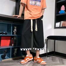 美式七分裤男夏季潮牌宽松oversise直筒垂感休闲短裤 K3227-P28图片