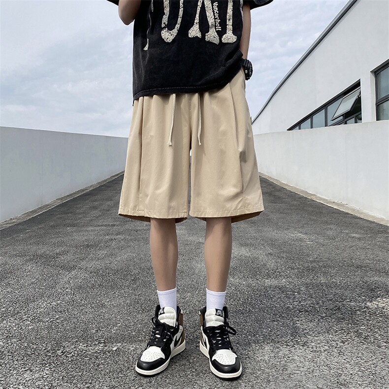2023新款短裤夏季高腰阔腿休闲裤直筒宽松运动五分裤K6361-P22,男装休闲裤,星座512-3