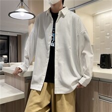 长袖衬衫男港风日系宽松外套C19P30，男装衬衫，星座1116-2