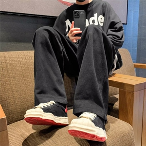春秋垂感裤子男秋季潮牌ins高街长裤宽松休闲男SK204P35图片