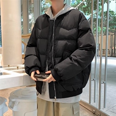 冬装新款百搭男外套拉链棒球衫棉衣日系加厚棉服帅JC321，男装棉衣，星座1116A-1（原606A）