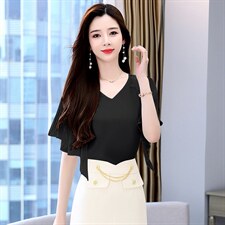 夏季2025新款女休闲网红炸街减龄无袖上衣百褶阔腿裤裙，女装衬衫，火爆靓佳人