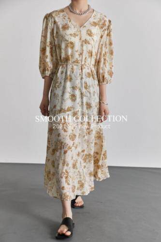 花连衣裙，女装连衣裙，SMOOTH