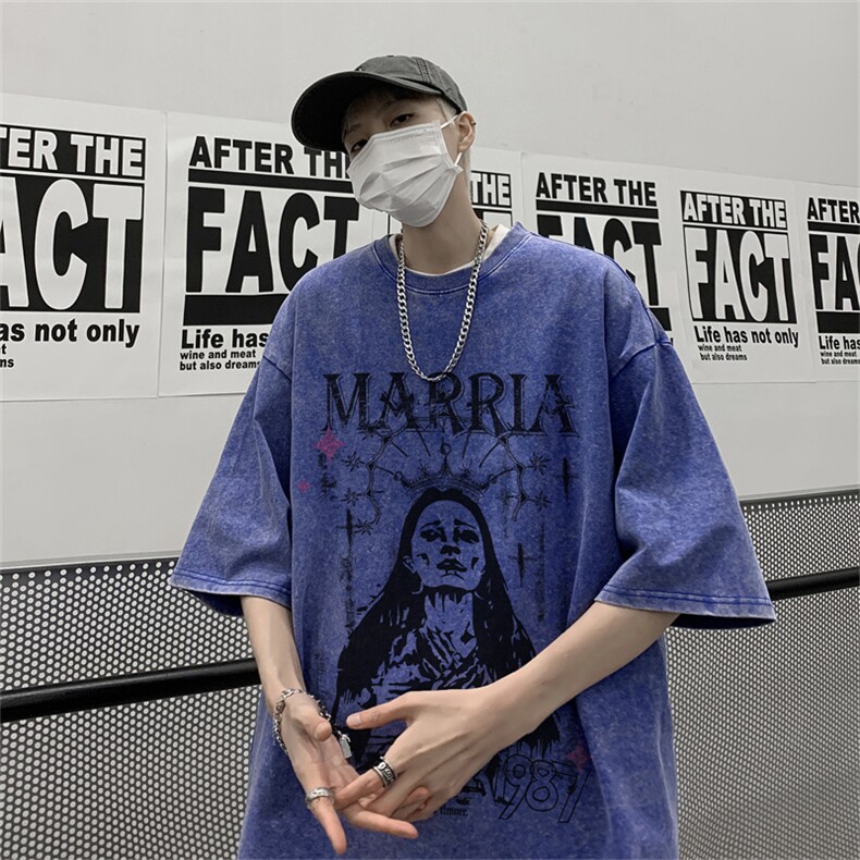 TX13P35新款水洗做旧美式T恤,男装T恤,星座517A-6