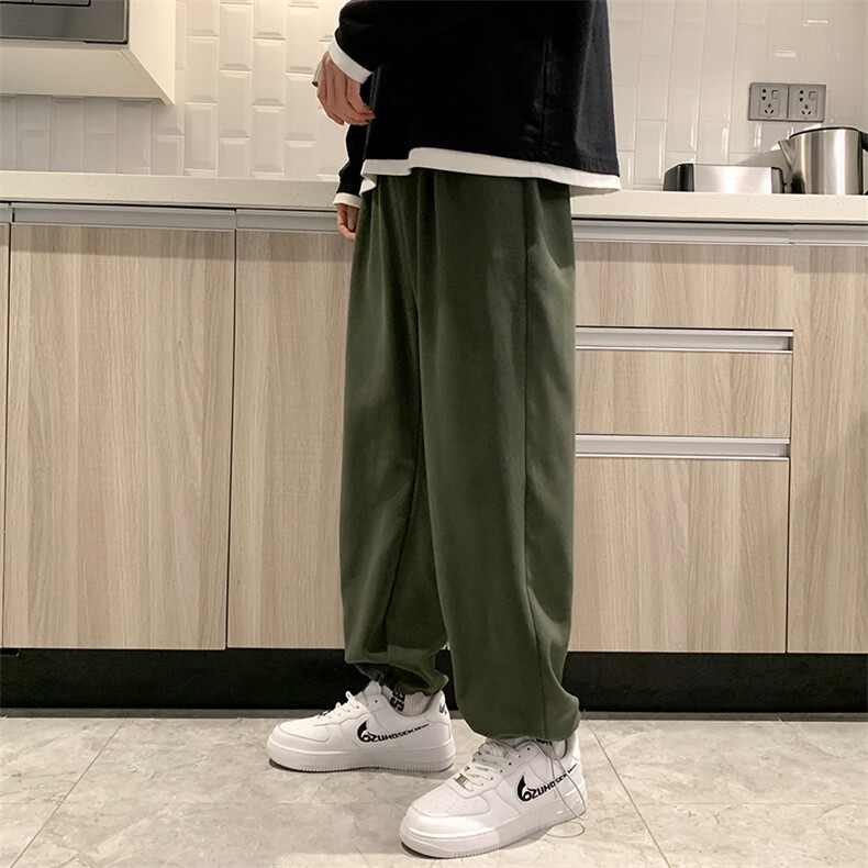 新款男冬季纯色直筒港风休闲裤B60-P40控78,男装休闲裤,星座717