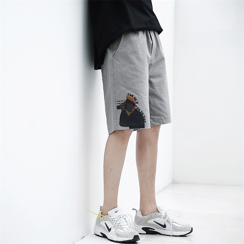 A003-HK7015-P40夏装男士时尚印花个性潮流休闲短裤港风,男装休闲裤,电商A003
