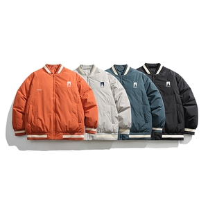 2026冬季新款男日系潮牌纯色刺绣白鸭绒羽绒服加厚外套YR38-F219图片