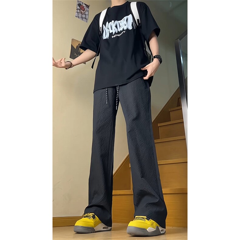 泡泡面料夏季户外防晒防水速干冲锋裤男微喇休闲裤KZ927-P38控68,男装防晒衣,星座301C-5