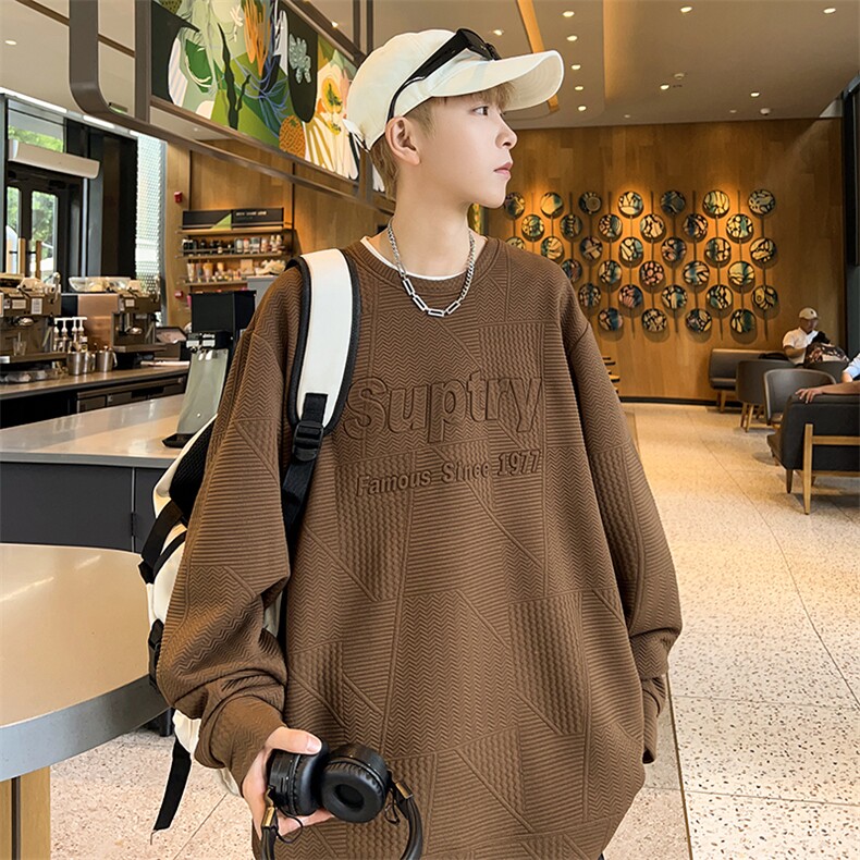 主推L-8XL360克提花大码圆领休闲卫衣男109-W1588款-P38,男装卫衣,星座109