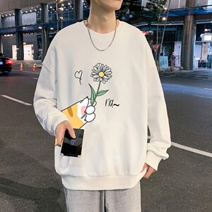S6265-P28  秋季圆领卫衣男大码韩版宽松长袖外套图片