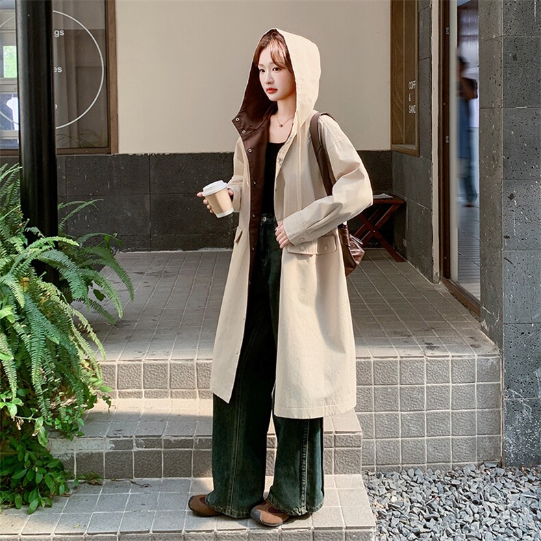 新款撞色外套2C123-1269-P160-K238,女装风衣,2C123