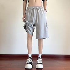 美式凉感冰丝解构线条设计感男休闲短裤X416B-1-DK3089-特P28限48，男装牛仔裤，星座416B-1