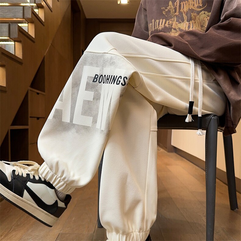 2025秋季新款内景大码美式菠萝格印花卫裤M-5XHK24768-特P35，男装休闲裤，电商A022