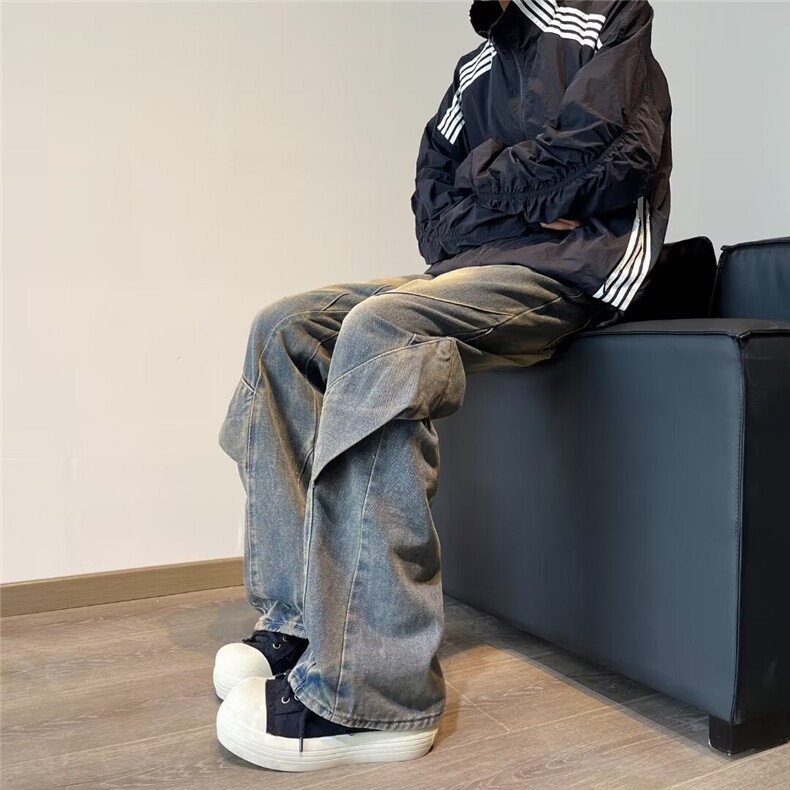 2024美式牛仔裤男款直筒长裤潮M2032P55,男装牛仔裤,星座1116-2