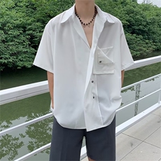 夏季衬衫男长袖设计感冷淡风韩风衬衣痞帅CS681P40，男装衬衫，星座410-2