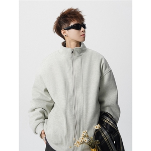 现货-廓形松立领夹棉美式冬季呢料保暖外套218-7-M138-P95-控158
