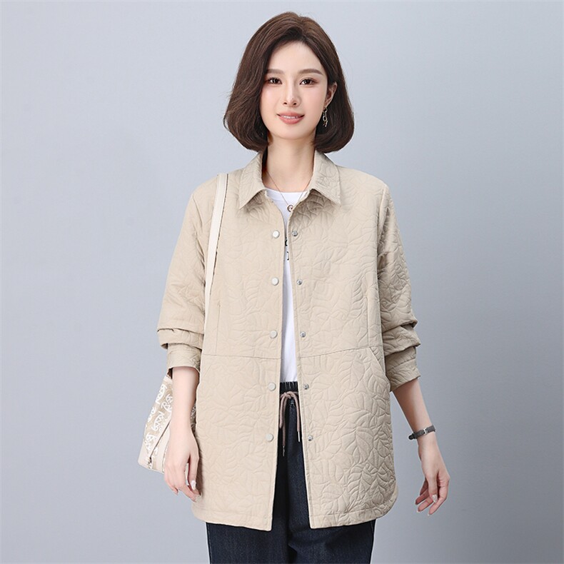 2024年秋冬新款女宽松休闲纯色棉衣,女装棉衣/棉服,悦见她