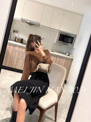 美巾涵秋季拉绒洞洞打底上衣，其它，美巾涵