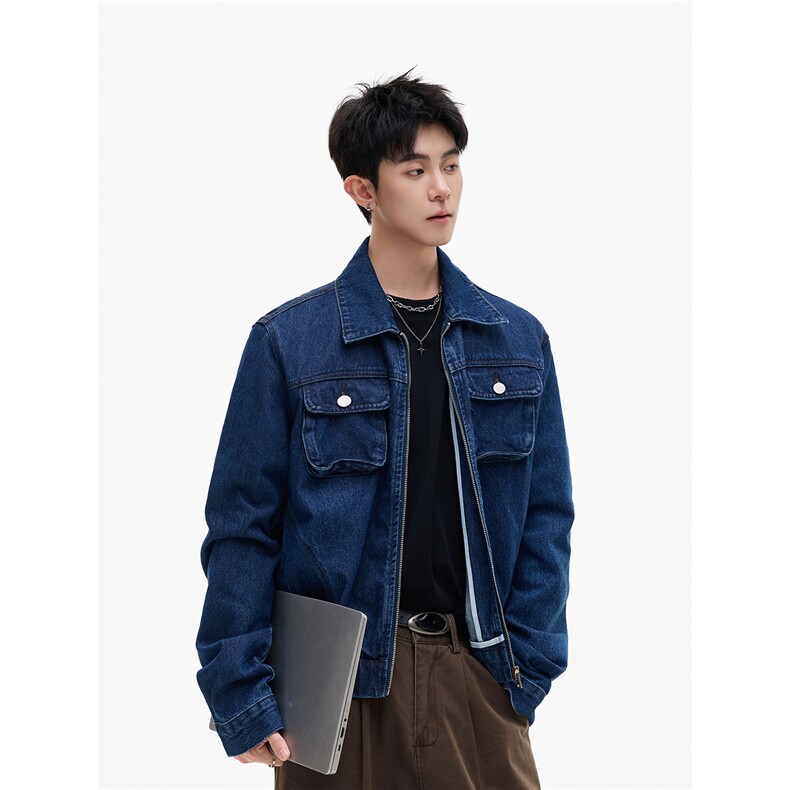 【现货】XZ1218 WT4905 特价P70 美式复古贴布刺绣牛仔夹克外套图片