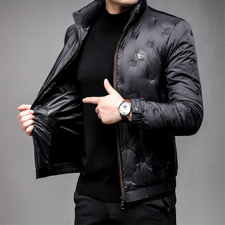 羽绒服冬季男装90%白鸭绒羽绒服立领加厚时尚青年外套HP8808-P305,男装羽绒服,星座1105-3