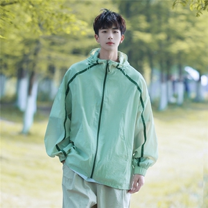 港风连帽滚边设计防晒衣男情侣潮牌防晒服男FS77005P45控68,男装防晒衣,星座227-7