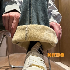 XZ616秋冬重磅加绒缉明线复古百搭休闲牛仔长裤TY416P55控78，男装卫衣，星座512A（原616）