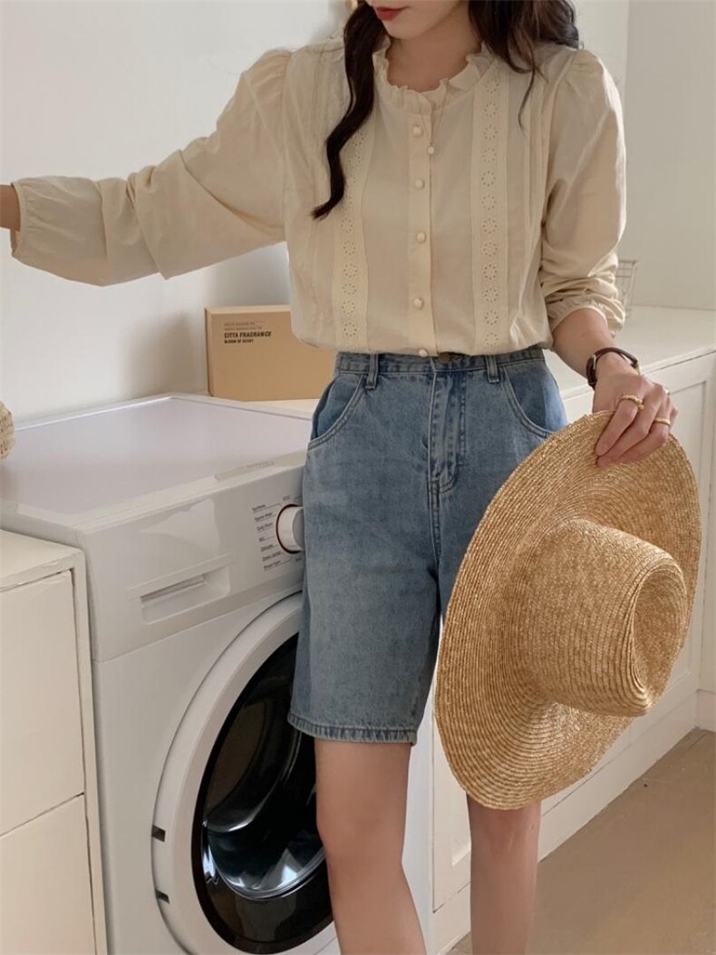 木耳边韩系立领小衫，其它，DAP