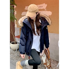 冬季棉服女款短款2025年新款派克服宽松连帽修身加厚工装外套，男装棉衣，星座506A