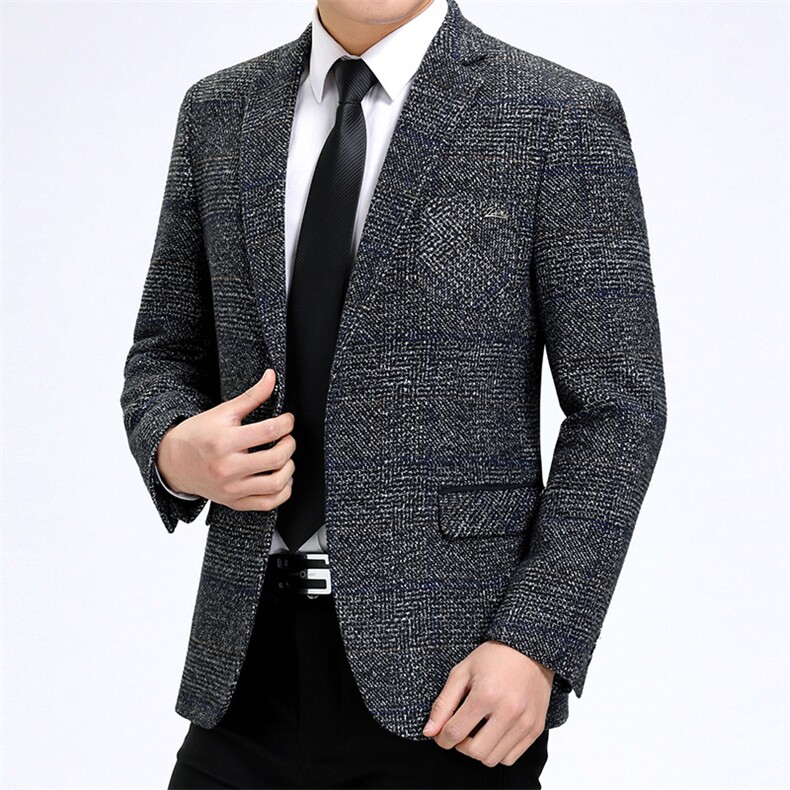 2023秋季新款男士西服商务中年便服单西薄款小西装外套时尚百搭,男装西服,电商B212（原钱塘6029）