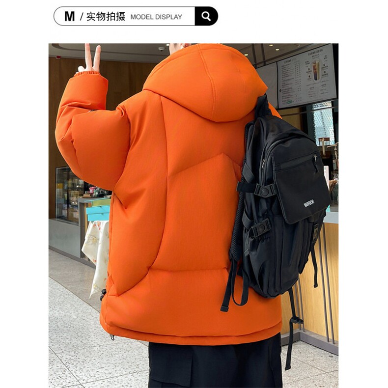90%白鸭绒羽绒服男冬季2025新款青少年休闲连帽加厚抗寒外套,男装羽绒服,电商B388