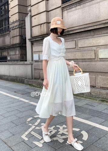 【现货】夏装新款小众甜美超仙提花面料连衣裙，女装连衣裙，东洋天堂之花